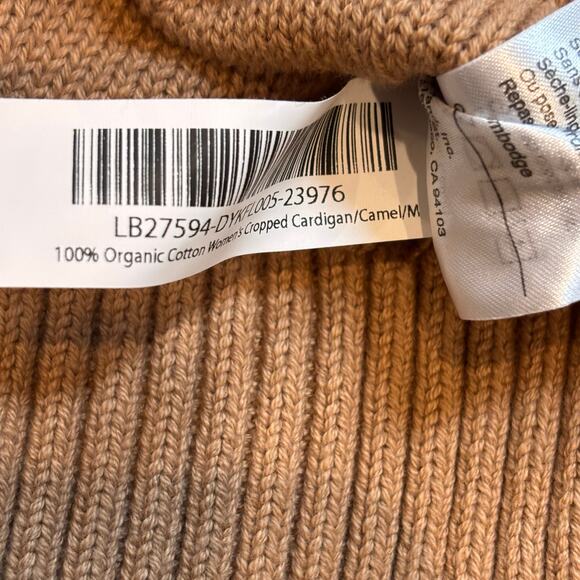 NEW QUINCE 100% Organic Cotton Cropped Button Up Cardigan Black Size Medium M - Picture 7 of 7